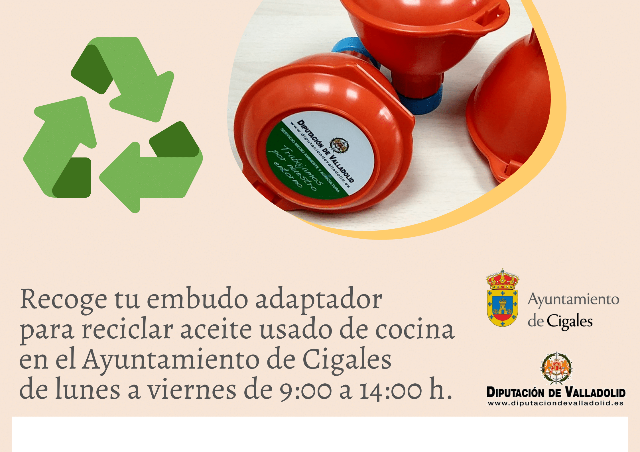 Consigue tu embudo adaptador para la gestión del residuo de aceite doméstico usado