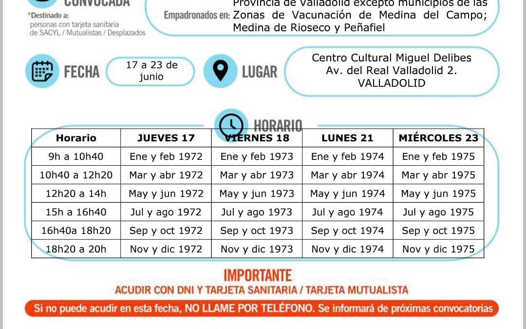 Vacunación covid19 nacidos de 1972 a 1975