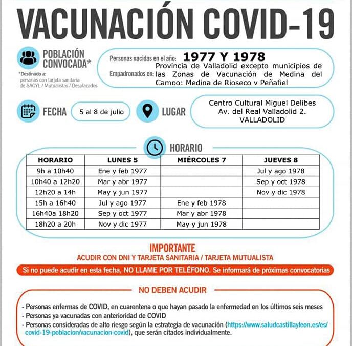 Vacunación covid19 nacidos 1977 y 1978