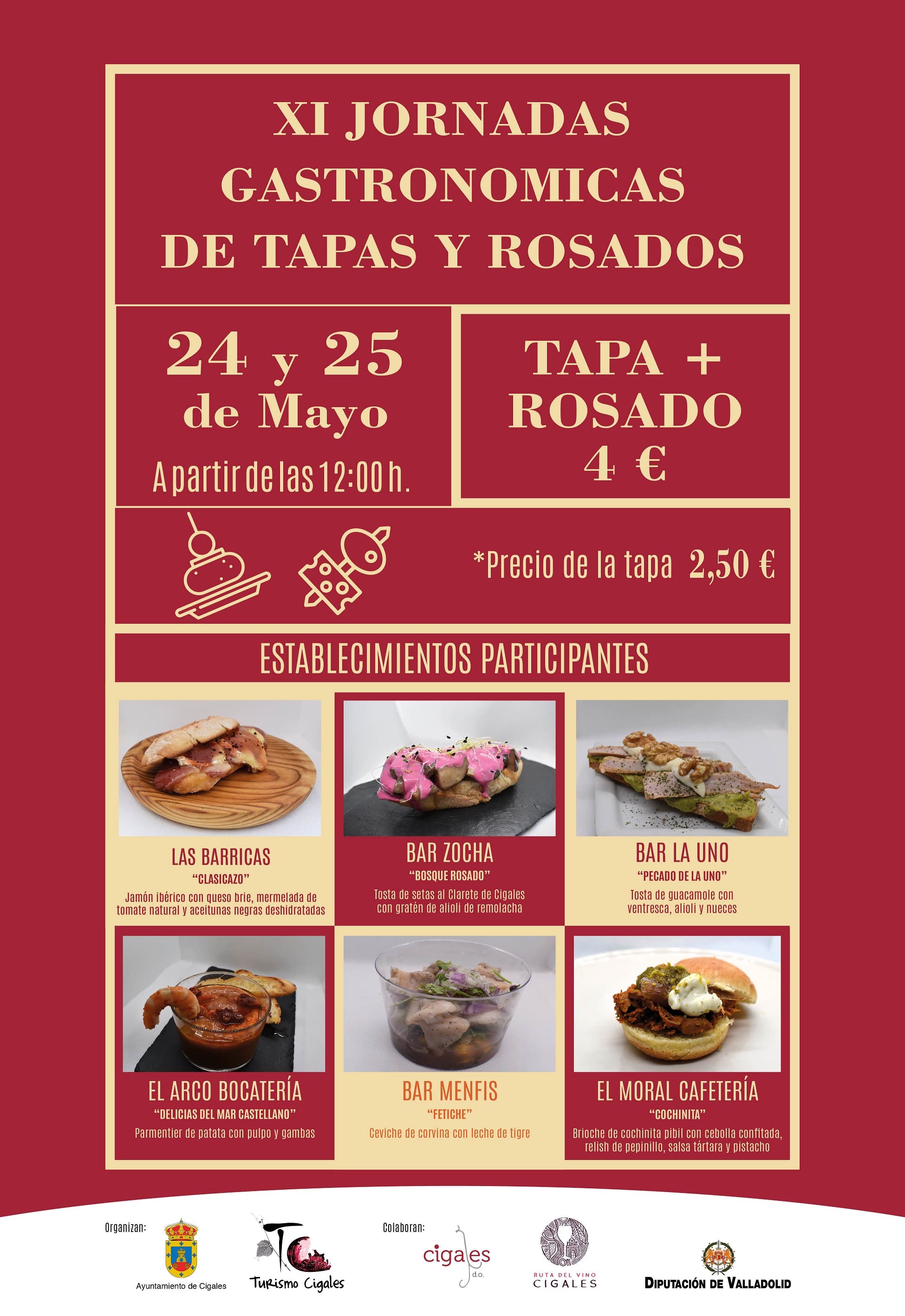 XI Jornadas tapas y rosados Mayo 2025