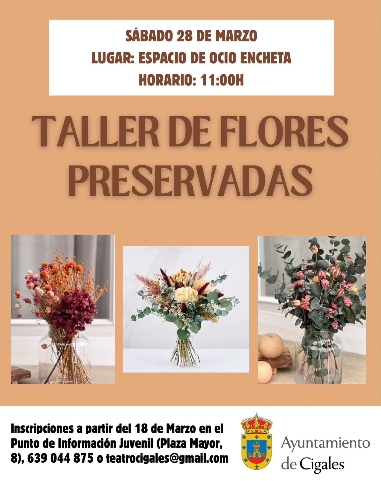 Taller floral en Cigales. 28 de marzo de 2026