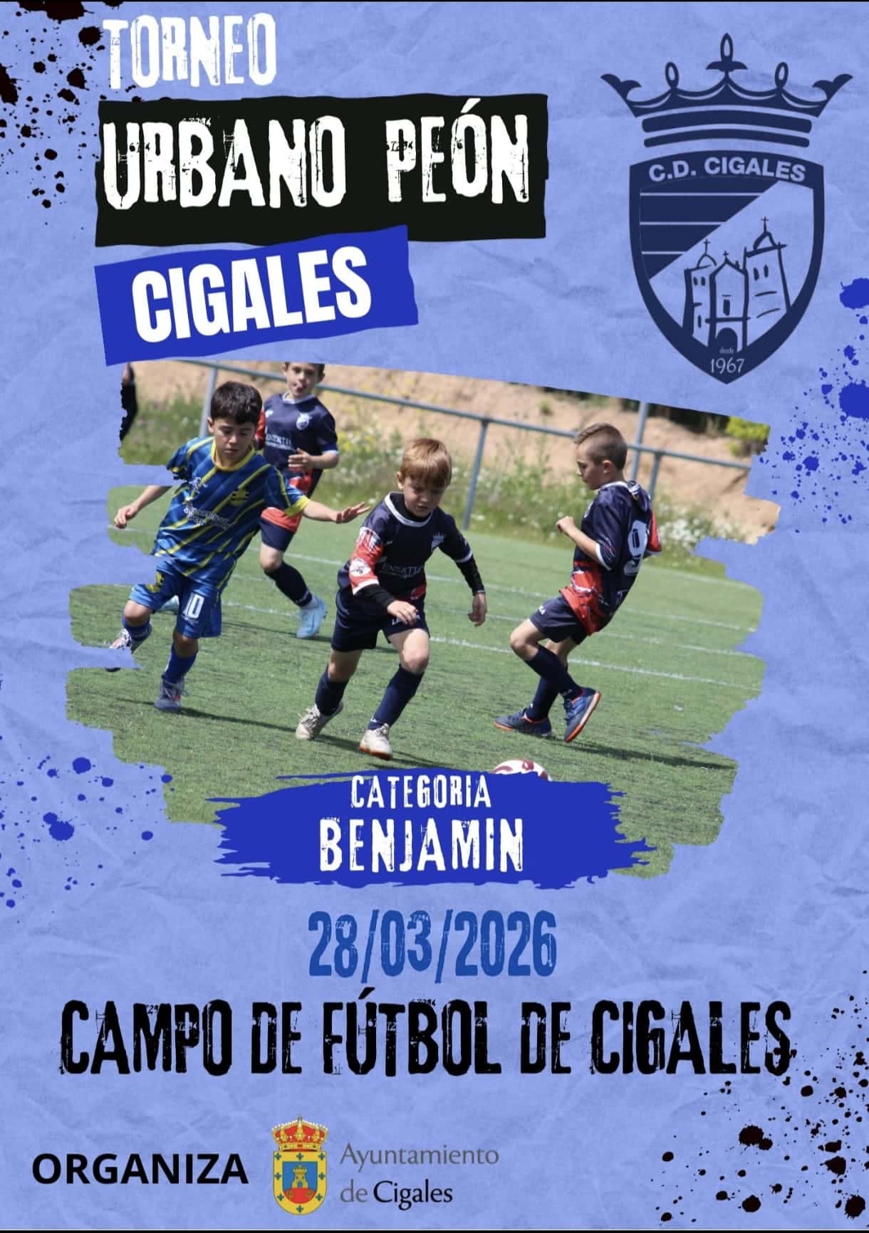 Torneo de fútbol categoría benjamín | 28 de marzo 2026 en Cigales